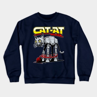 Funny Cat-at Walker Design Graphic for Cat Lovers Crewneck Sweatshirt